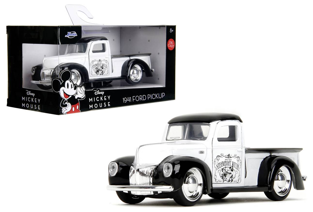 JADA TOYS Ford Disney Steamboat Willie, 1941 Pickup Fertigmodell PKW Modell