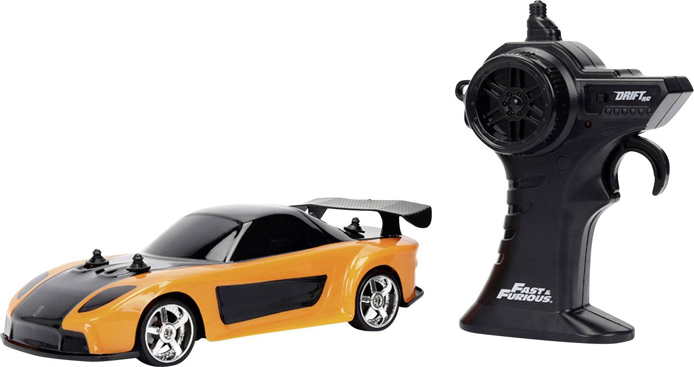 JADA TOYS 9336313314R00 Fast&Furious RC Drift Mazda RX-7 1:24 RC Einsteiger Modellauto Elektro Sportwagen