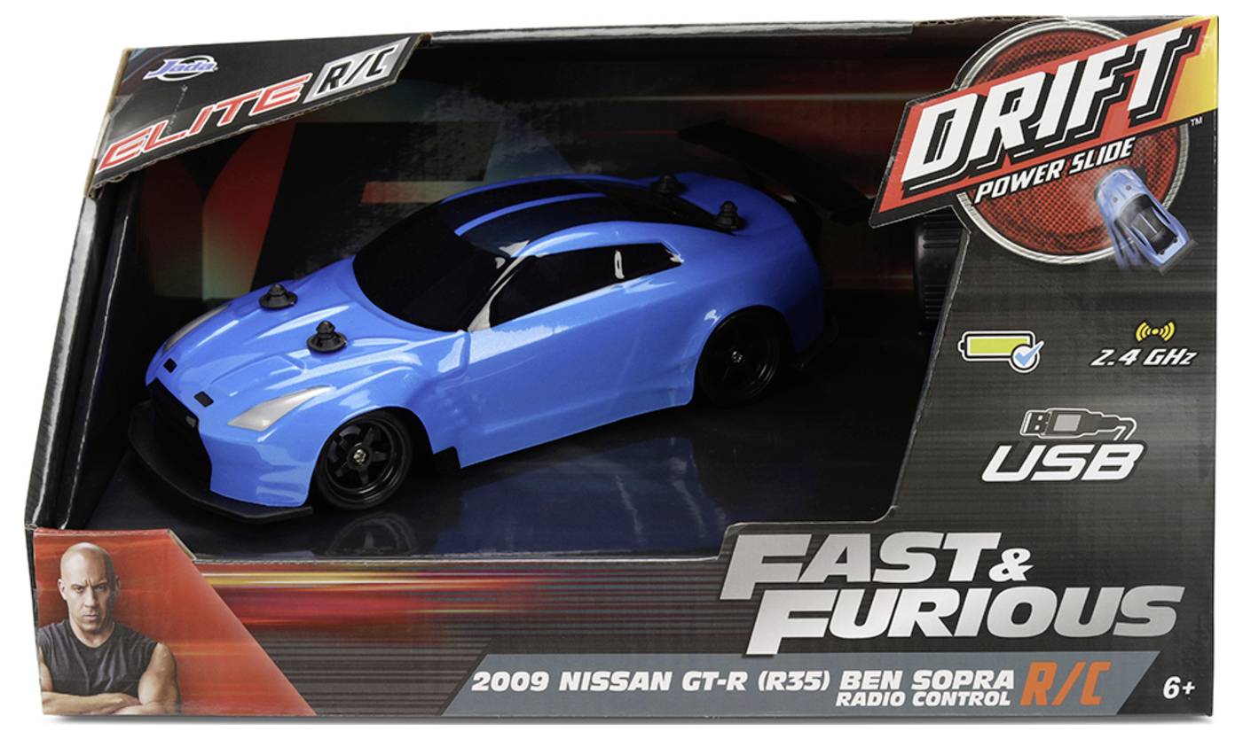 JADA TOYS 9336314314R00 Fast&Furious RC Drift 2009 Nissan 1:24 RC Einsteiger Modellauto Elektro Sportwagen