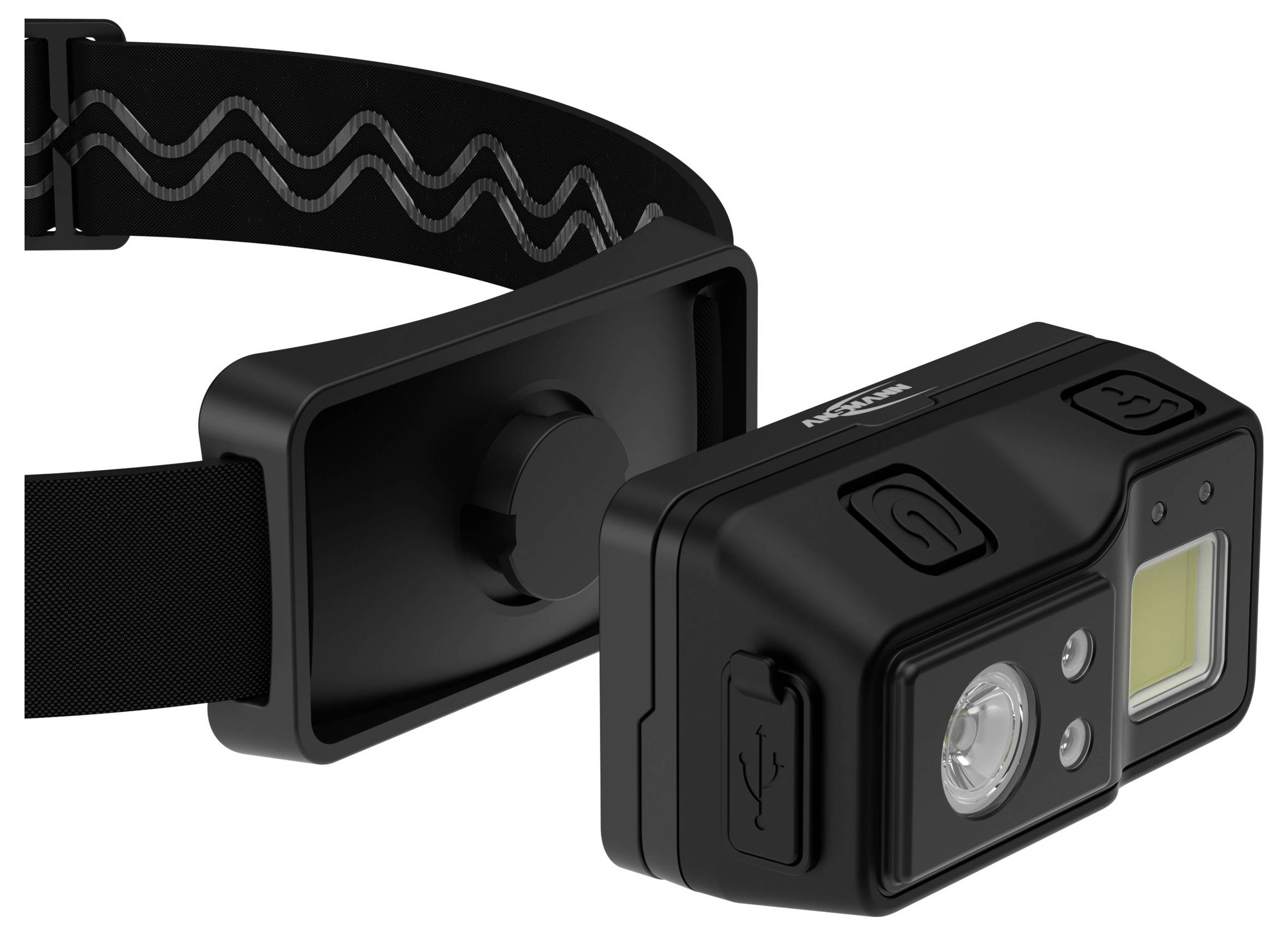 Ansmann Stirnlampe HD700RS-DS COB LED, LED Stirnlampe Li-Ionen Akkus 10.5h 1600-0701