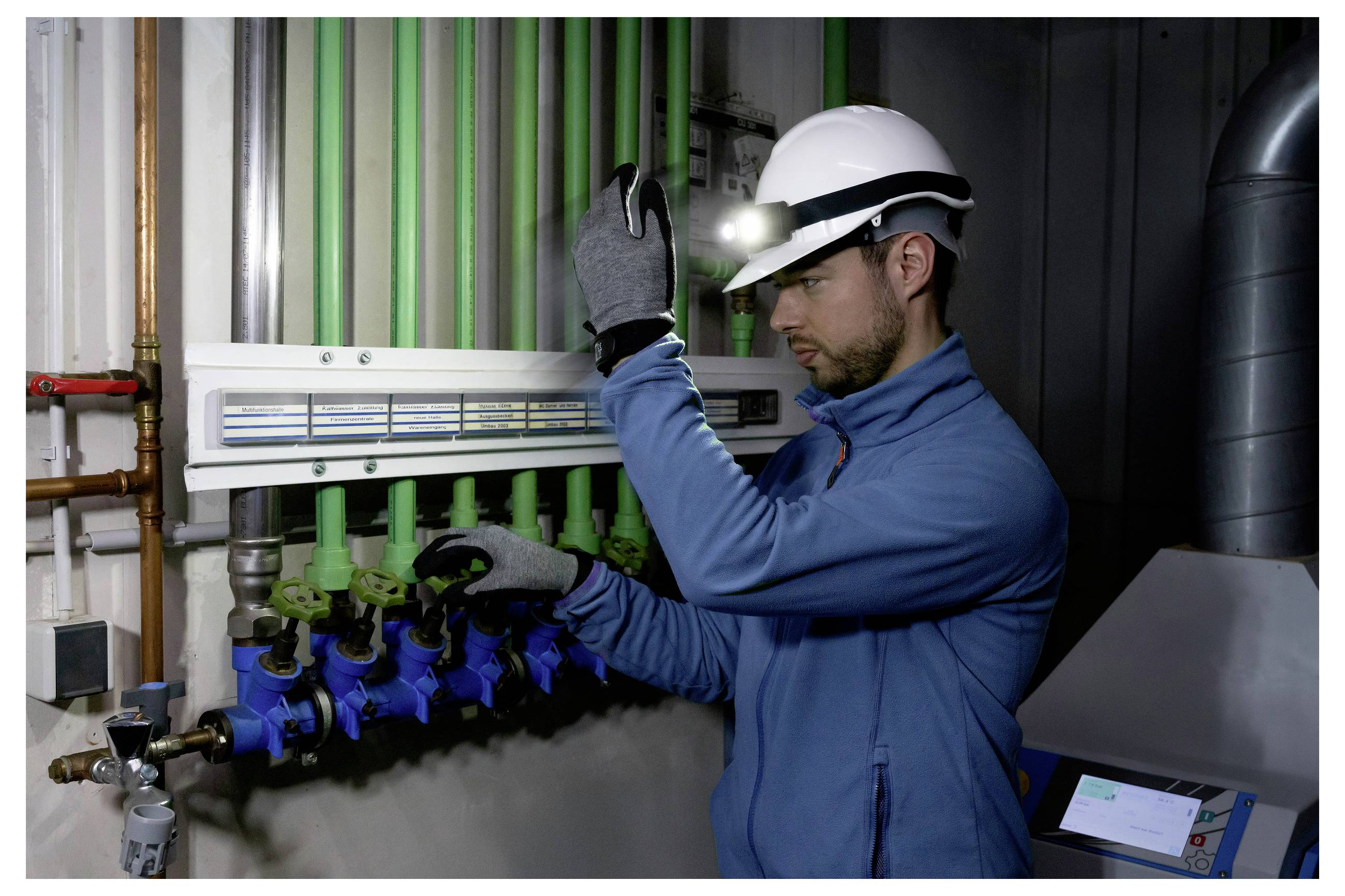 Ansmann Stirnlampe HD700RS-DS COB LED, LED Stirnlampe Li-Ionen Akkus 10.5h 1600-0701