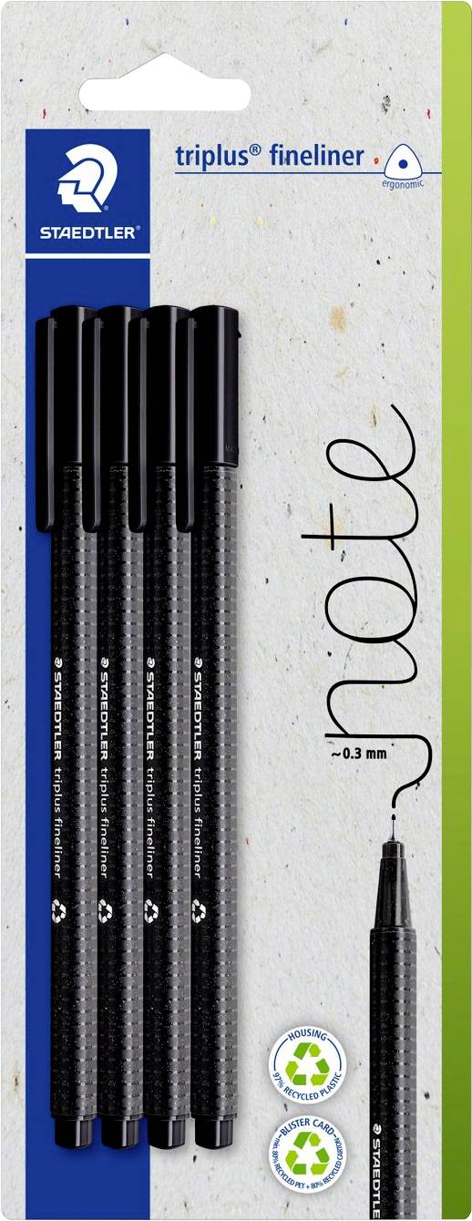 Staedtler triplus 334-9 BK4 Fineliner 4St.