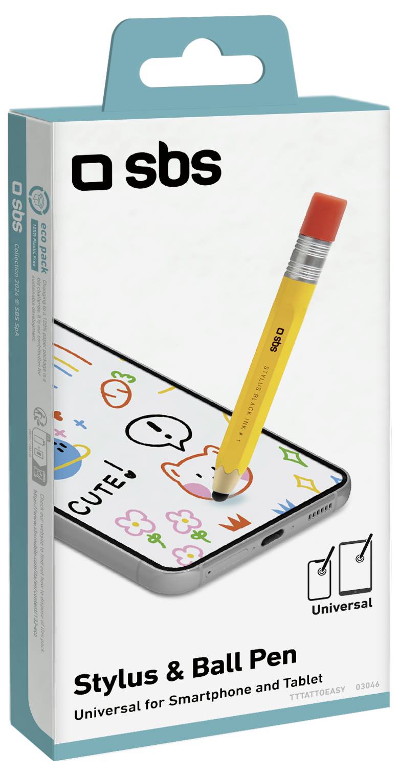 Sbs mobile Touchpen Gelb, Schwarz