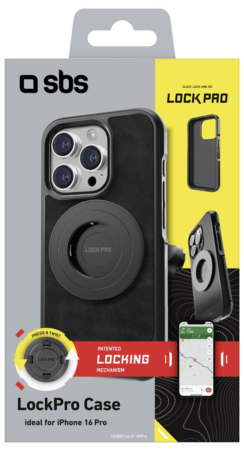 Sbs mobile Befestigungsplatte Schwarz Passend für Handy-Modell: iPhone 16 Pro