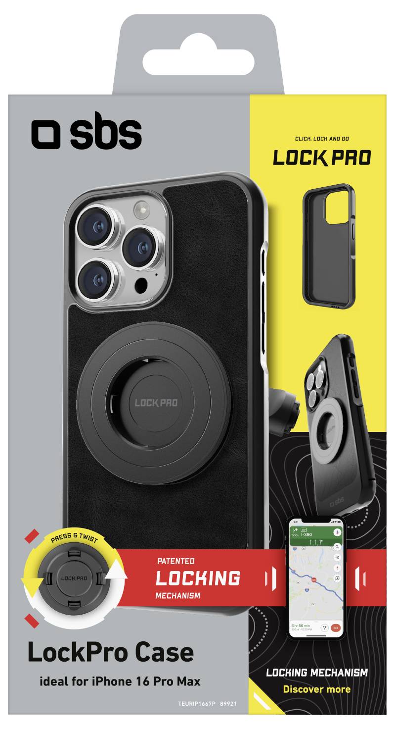 Sbs mobile Befestigungsplatte Schwarz Passend für Handy-Modell: iPhone 16 Pro Max