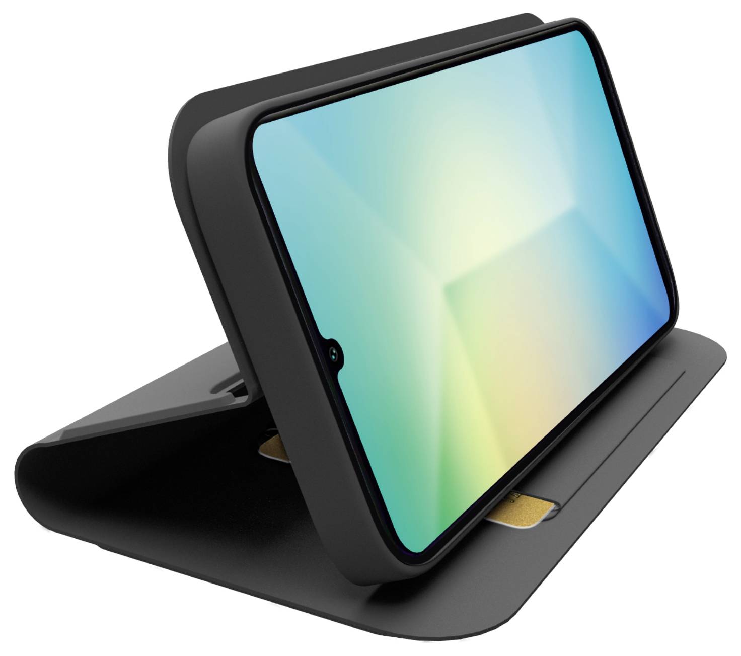 SBS Instinct Hülle für Samsung A17: Schlankes, weiches Design in Schwarz. 100 % recycelbares Material, farbcodierte Verpackung, Aussparungen für Telefonfunktionen.