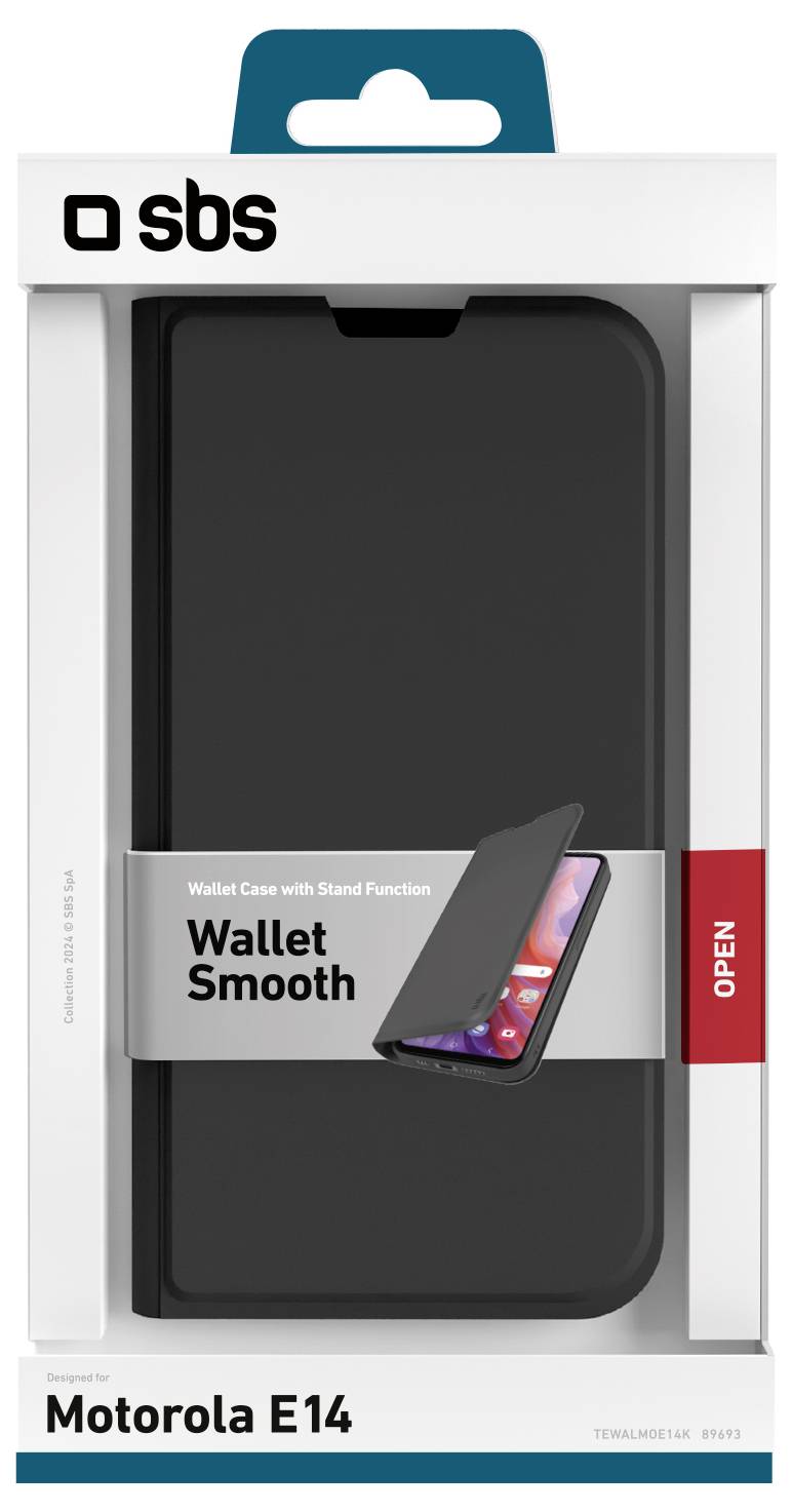 Sbs mobile Flip Cover Motorola Motorola E14 Schwarz TEWALMOE14K