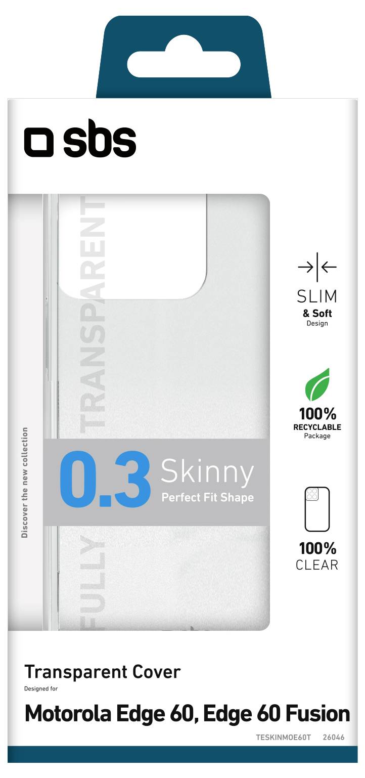 Transparente Schutzhülle für Motorola Edge 60 und Edge 60 Fusion. Zu den Funktionen gehören „Schlankes und weiches Design