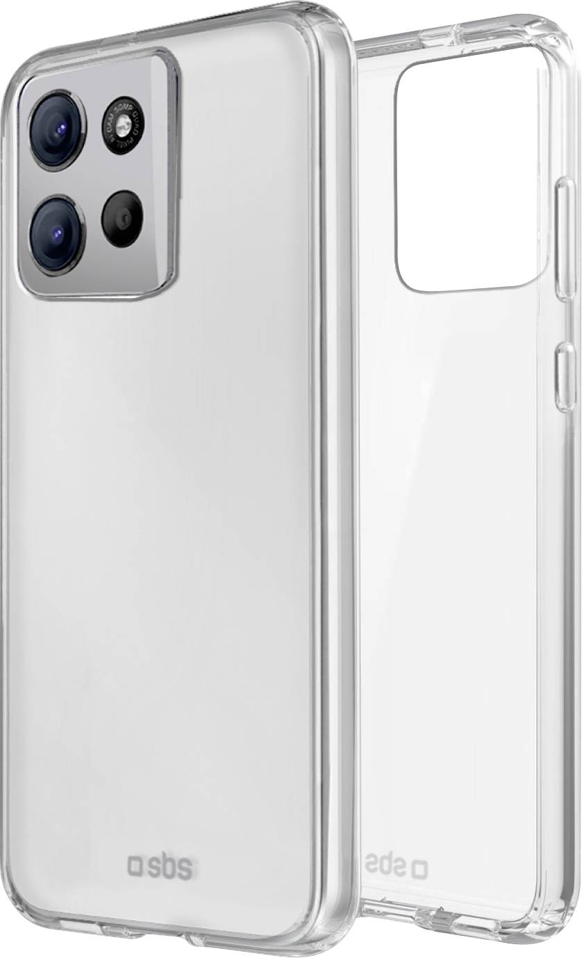 Zwei klare Smartphone-Schutzhüllen mit präzisen Ausschnitten für Kamera und Anschlüsse. Sie sind transparent und so konzipiert, dass sie Telefone schützen, ohne diese zu verdecken.