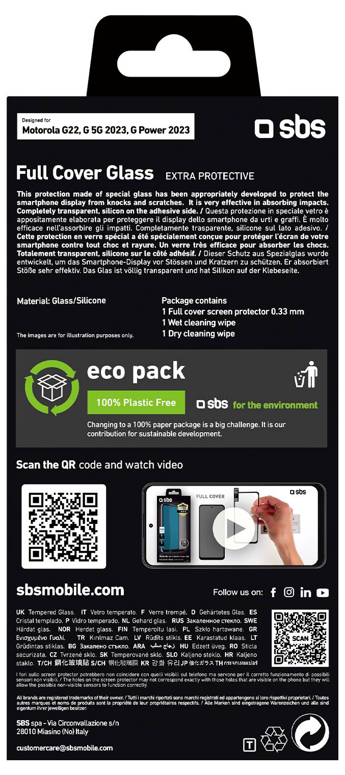 Sbs mobile Displayschutzglas 1 St. TESCRFCMOG22
