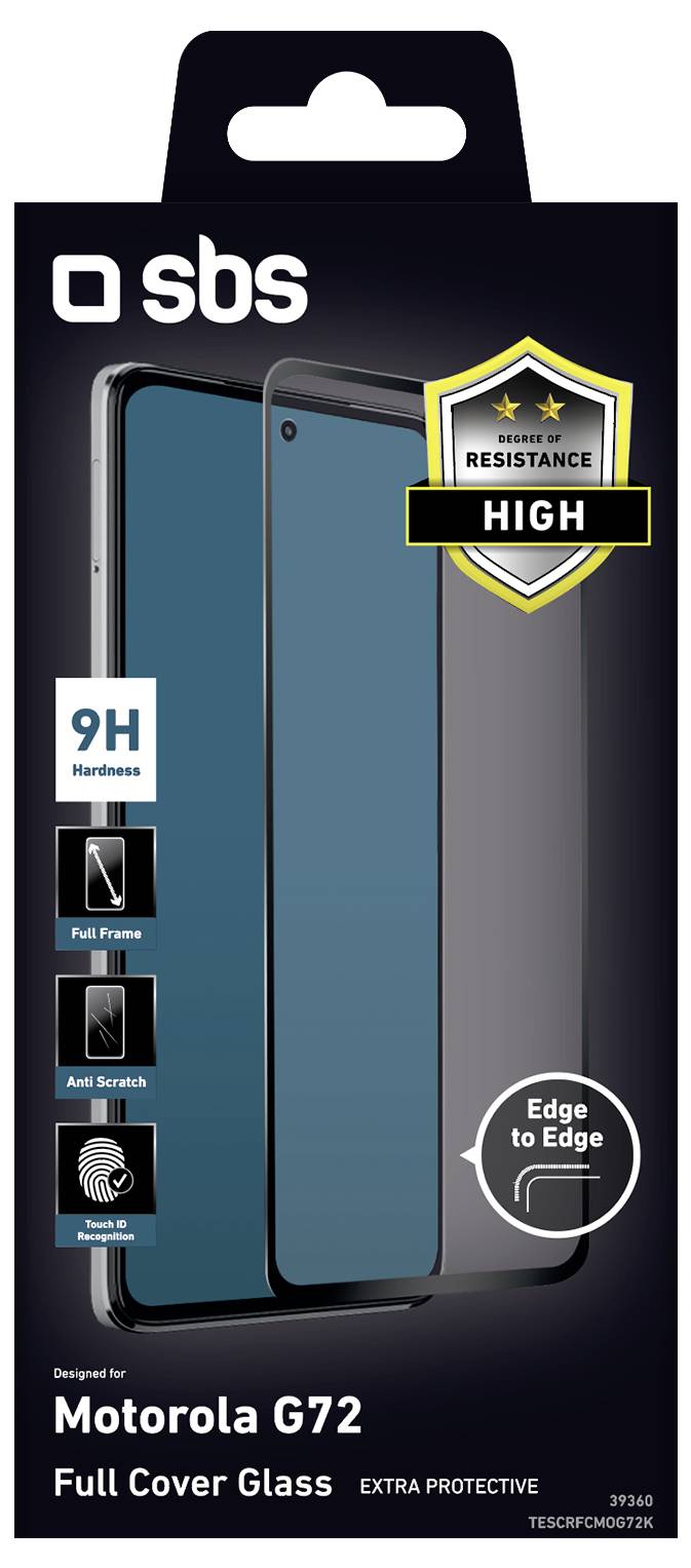 „Motorola G72 Vollflächiges Schutzglas