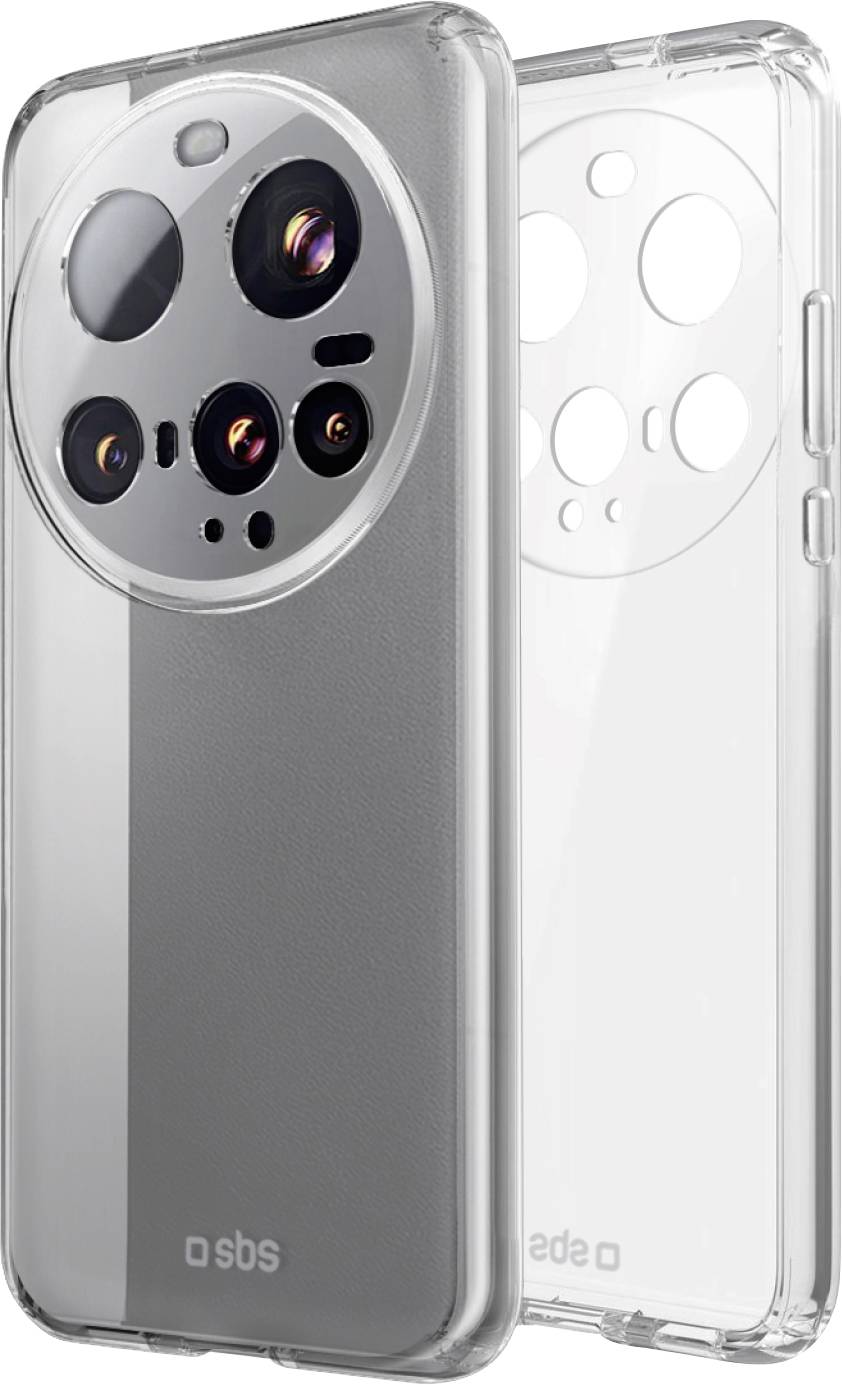 Ein transparentes Handyhüllen für ein Gerät mit mehreren Kameralinsen; zeigt Vorder- und Rückansichten und hebt das Schutzdesign hervor.