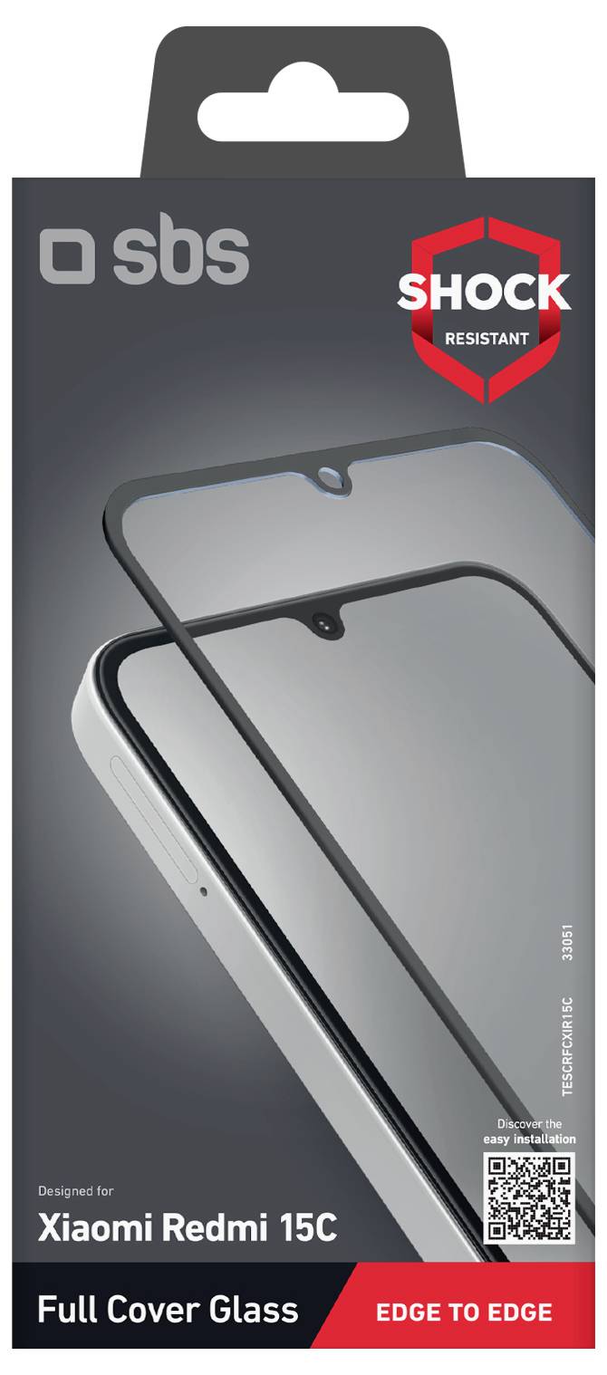 Stoßfestes Vollschutz-Glas für Xiaomi Redmi 15C mit Kantenschutz