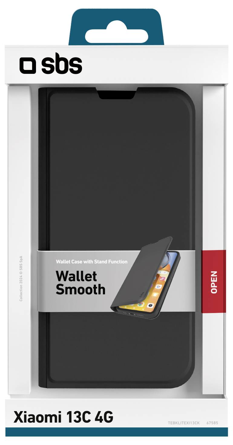 Sbs mobile Flip Cover Xiaomi Xiaomi Redmi 13C Schwarz TEBKLITEXI13CK