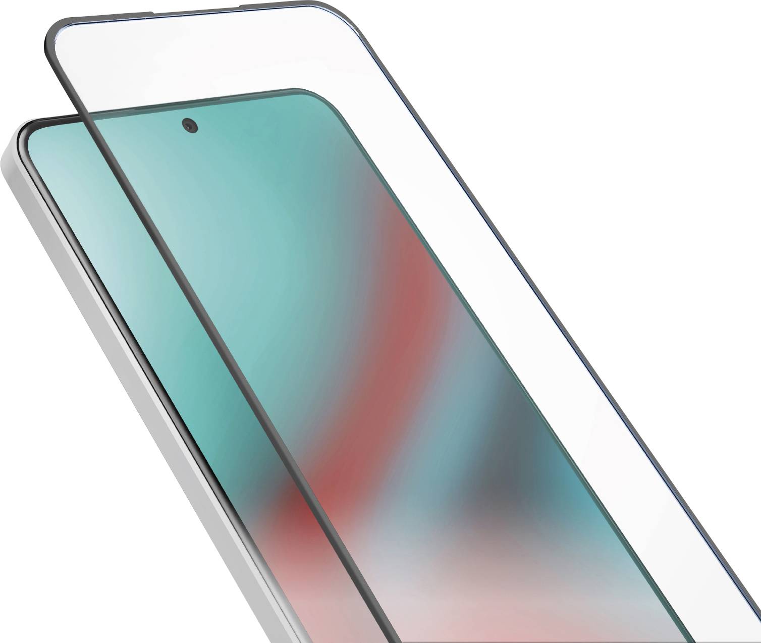 Ein Smartphone-Bildschirm mit einem randlosen Display mit minimalem Design und keinen sichtbaren Tasten.