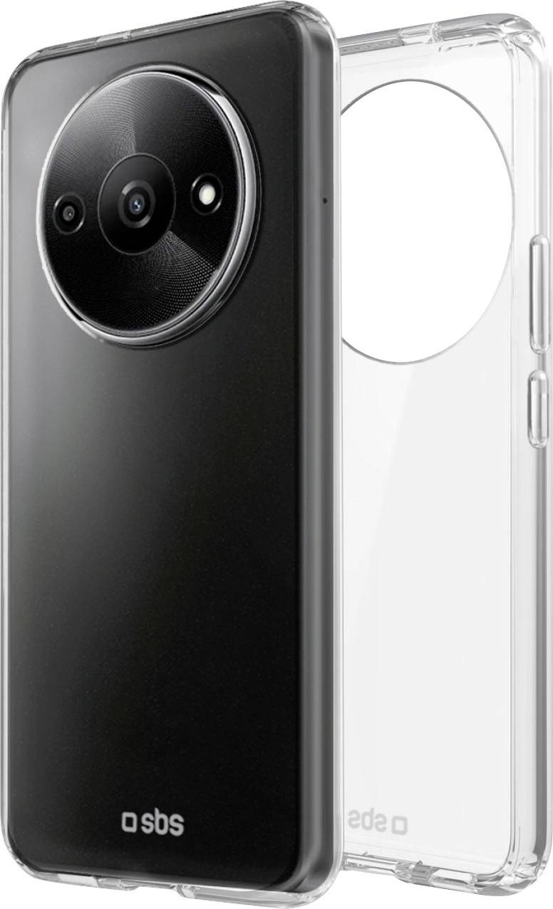 Ein Smartphone mit schwarzem Flip-Cover, das teilweise geöffnet ist und App-Symbole auf dem Bildschirm anzeigt.