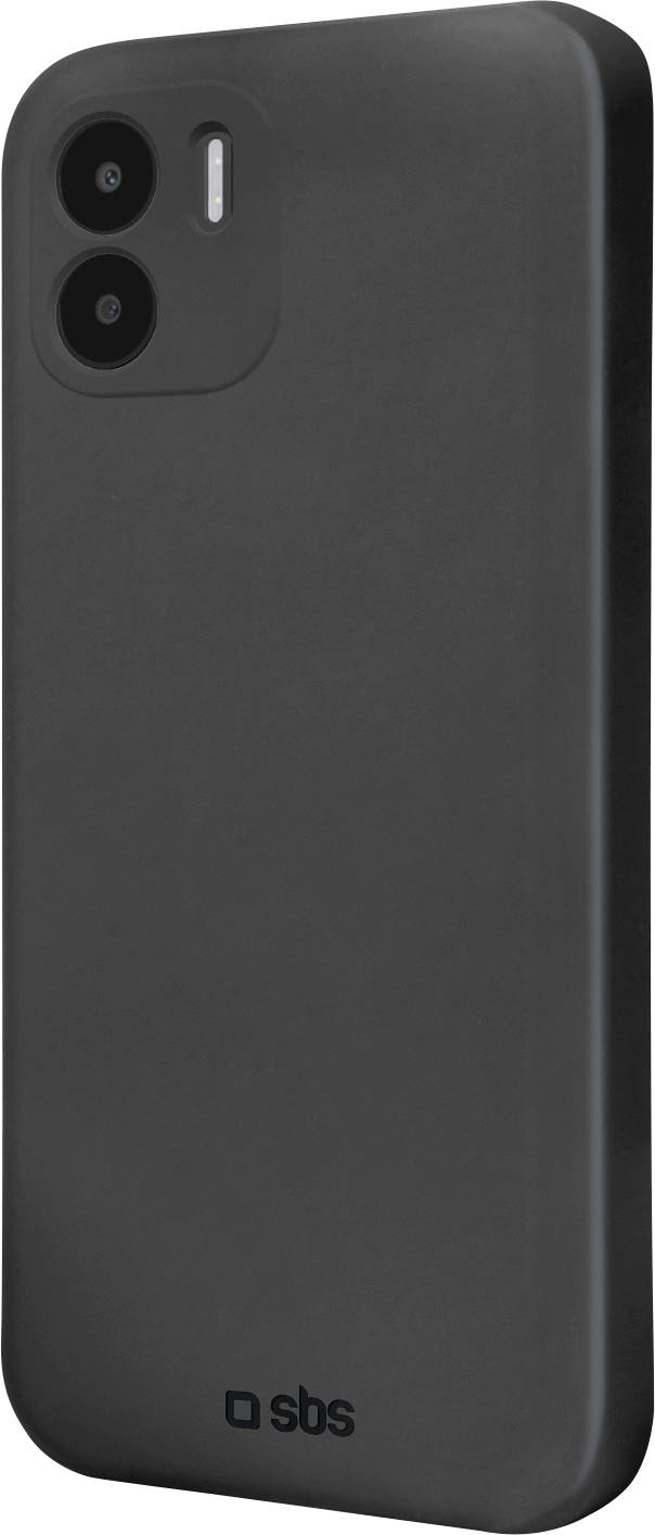 Ein Smartphone mit einer schützenden schwarzen Hülle, teilweise geöffnet, zeigt einen bunten Startbildschirm mit verschiedenen App-Symbolen.