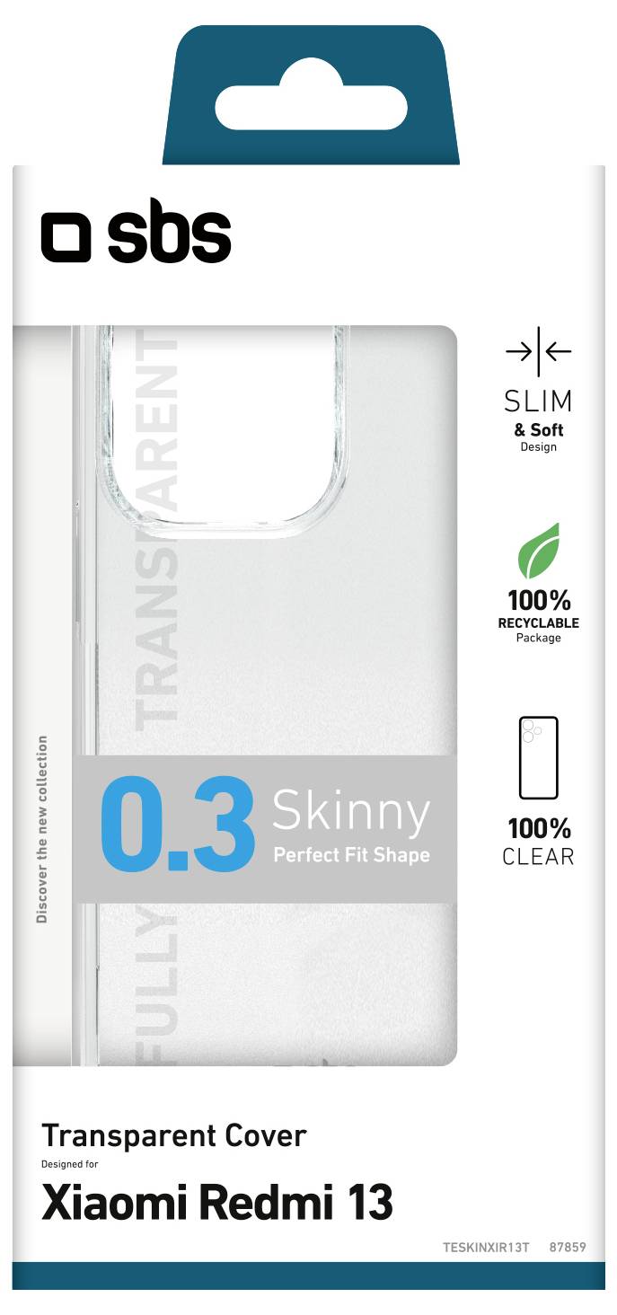 'SBS Vollschutz-Glas für Xiaomi Redmi Note 13' mit Displayrand-zu-Displayrand-Schutz und Vollbildschutz mit 9H-Härte gegen Kratzer.