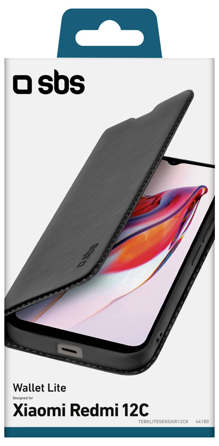 Sbs mobile Flip Cover Xiaomi Xiaomi Redmi 12C Schwarz TEBKLITESENSXIR12CK