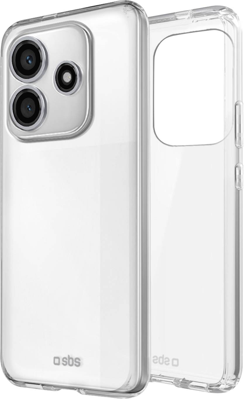 Durchsichtige Handyhülle mit dreifachem Kameraausschnitt, zeigt Schutzdesign und Transparenz.