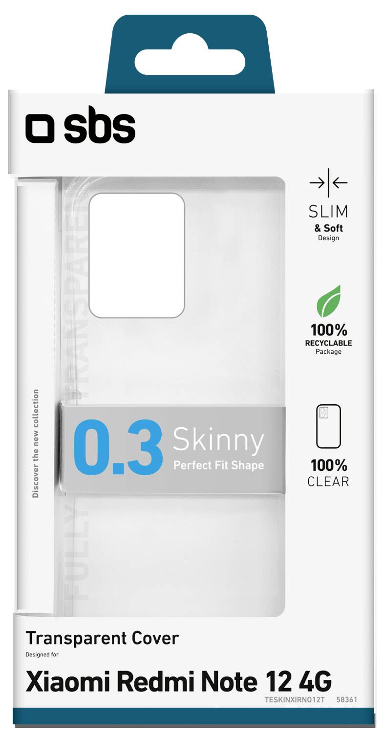 Sbs mobile Cover Xiaomi Redmi Note 12 4G Transparent TESKINXIRNO12T