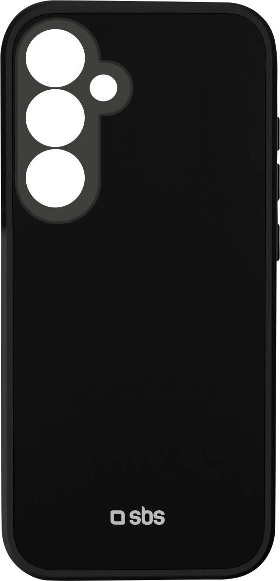 Schwarze Handyhülle mit vier Kameraausschnitten, mit dem Logo „SBS