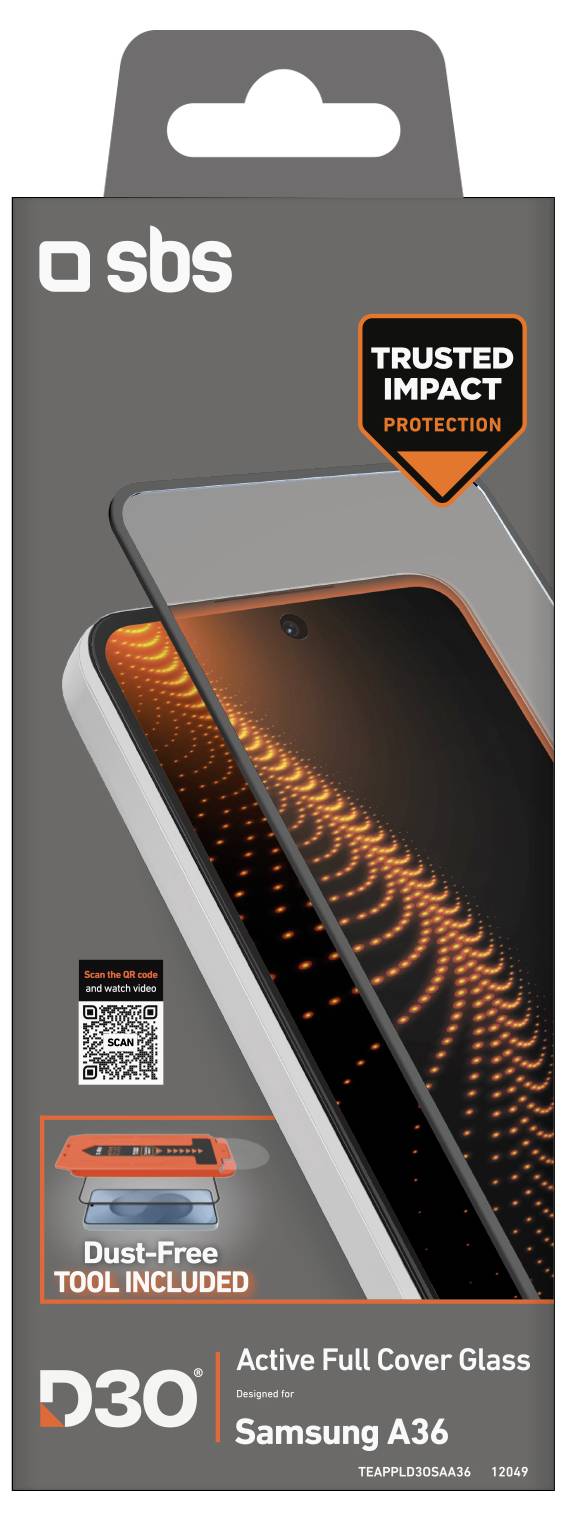 Paket für SBS Active Full Cover Glasschutzfolie für iPhone-Modelle mit 