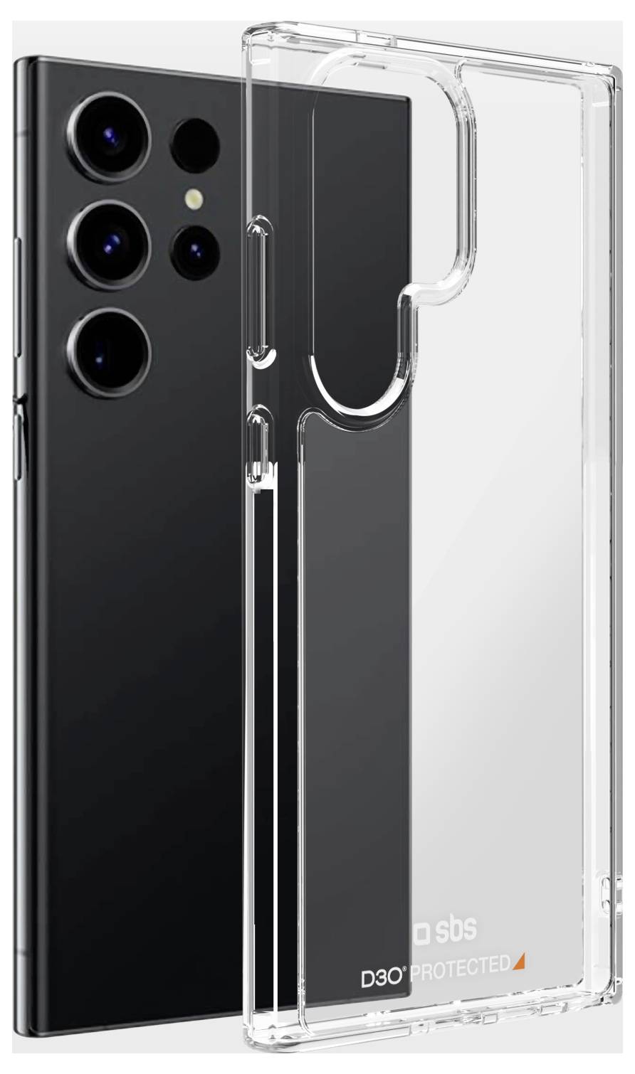 Blaue Smartphone-Hülle mit dreifachem Kamera-Ausschnitt, mit realistischem weißen Federndesign auf der Innenseite, symbolisierend Leichtigkeit.