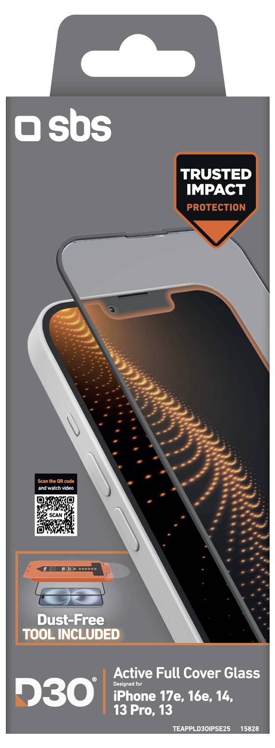 Sbs mobile Displayschutzglas iPhone 16e/14/13 Pro/13 1 St. TEAPPLD3OIPSE25