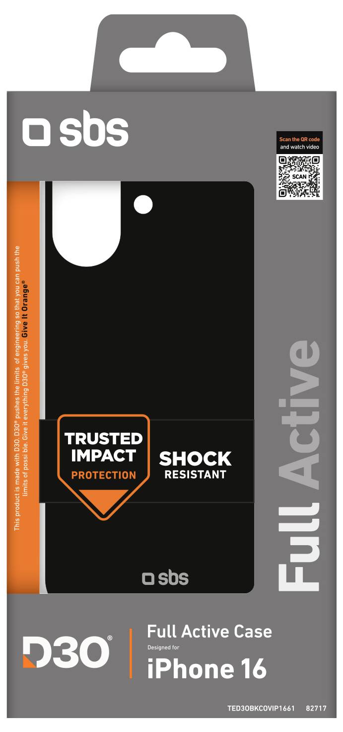 Sbs mobile Cover Apple iPhone 16 Schwarz TED3OBKCOVIP1661