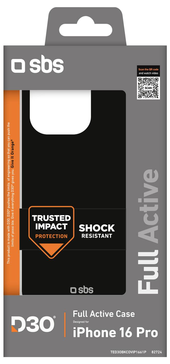 Sbs mobile Cover Apple iPhone 16 Pro Schwarz TED3OBKCOVIP1661P