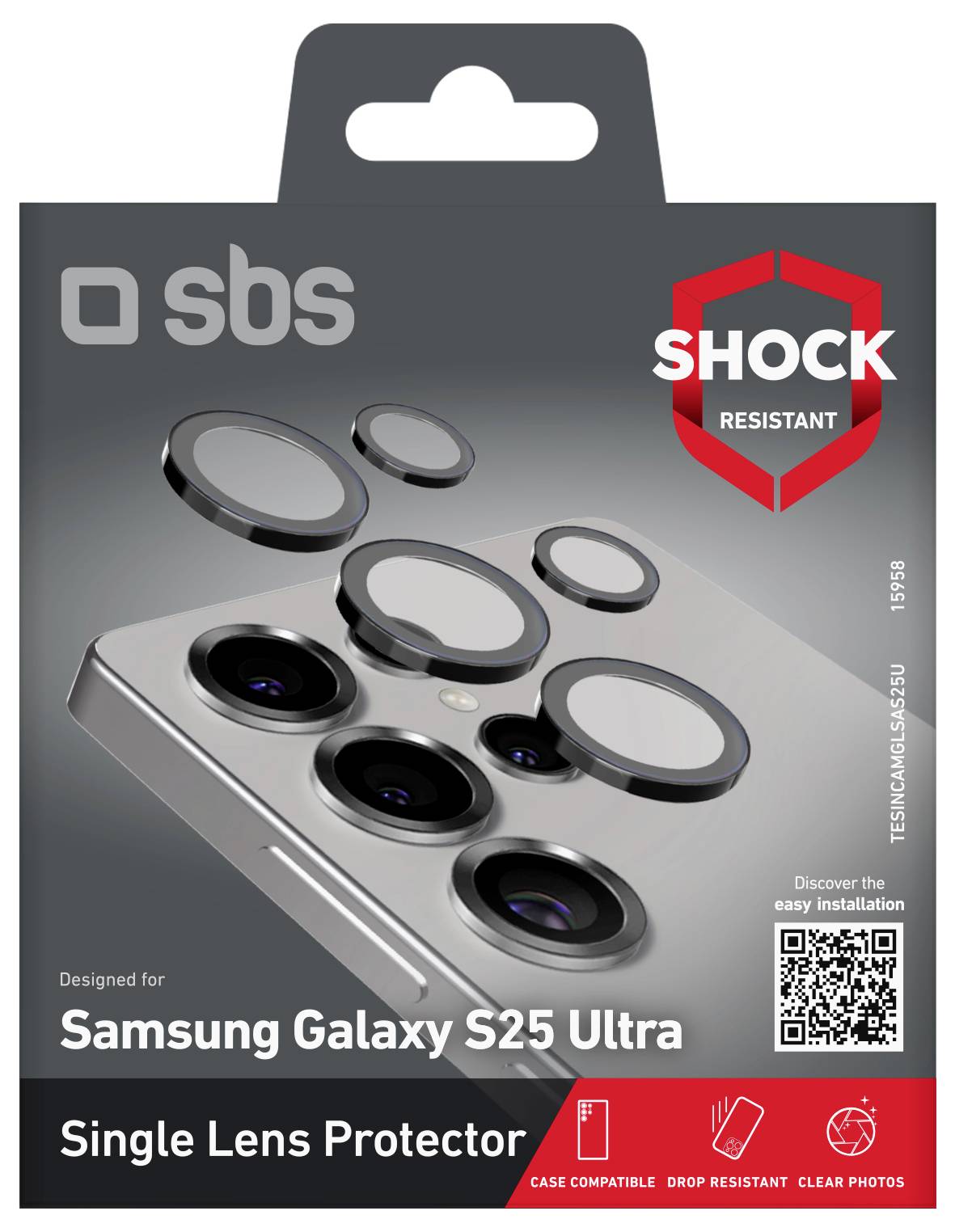 Transparente Schutzhülle für Samsung S24+ von SBS in 0,3 mm schlankem Design, perfekte Passform. Merkmale: dünn, weich, 100% recycelbar, kabellose Nutzung.