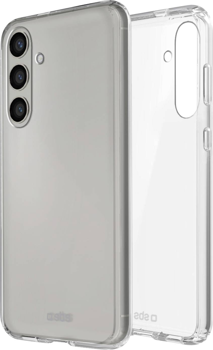 Schwarze Smartphone-Hülle mit einer weißen Feder, die vermuten lässt, dass sie leicht ist.