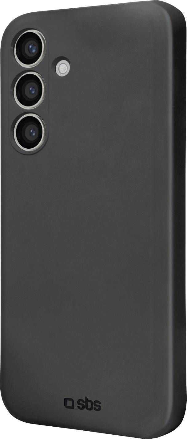 Eine schwarze Smartphone-Schutzhülle mit drei kreisförmigen Kameraausschnitten und einem SBS-Logo, entwickelt für ein Triple-Kamera-Setup auf modernen Telefonen.