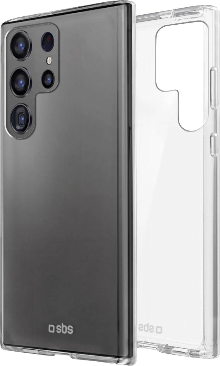 Ein klares, hartes Handyhülle, die die Rückseite eines Smartphones mit mehreren Kameraobjektiven zeigt und sein Schutzdesign und seine Funktionen präsentiert.