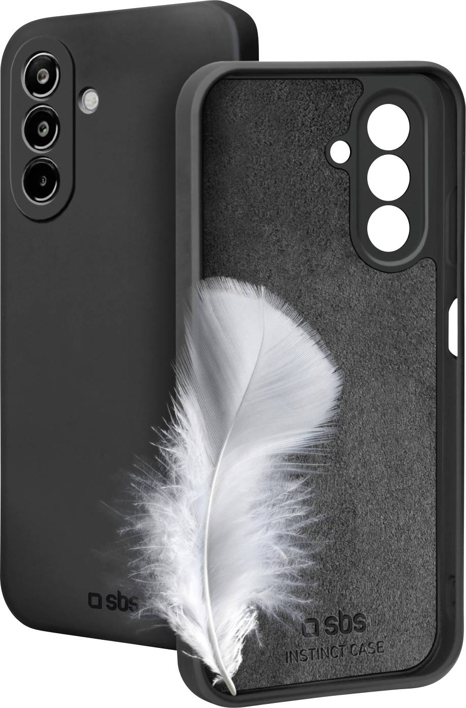 Zwei klare Schutzhüllen für ein Smartphone. Eine Hülle wird mit einem Telefon darin gezeigt und hebt das elegante Design und die perfekte Passform hervor.