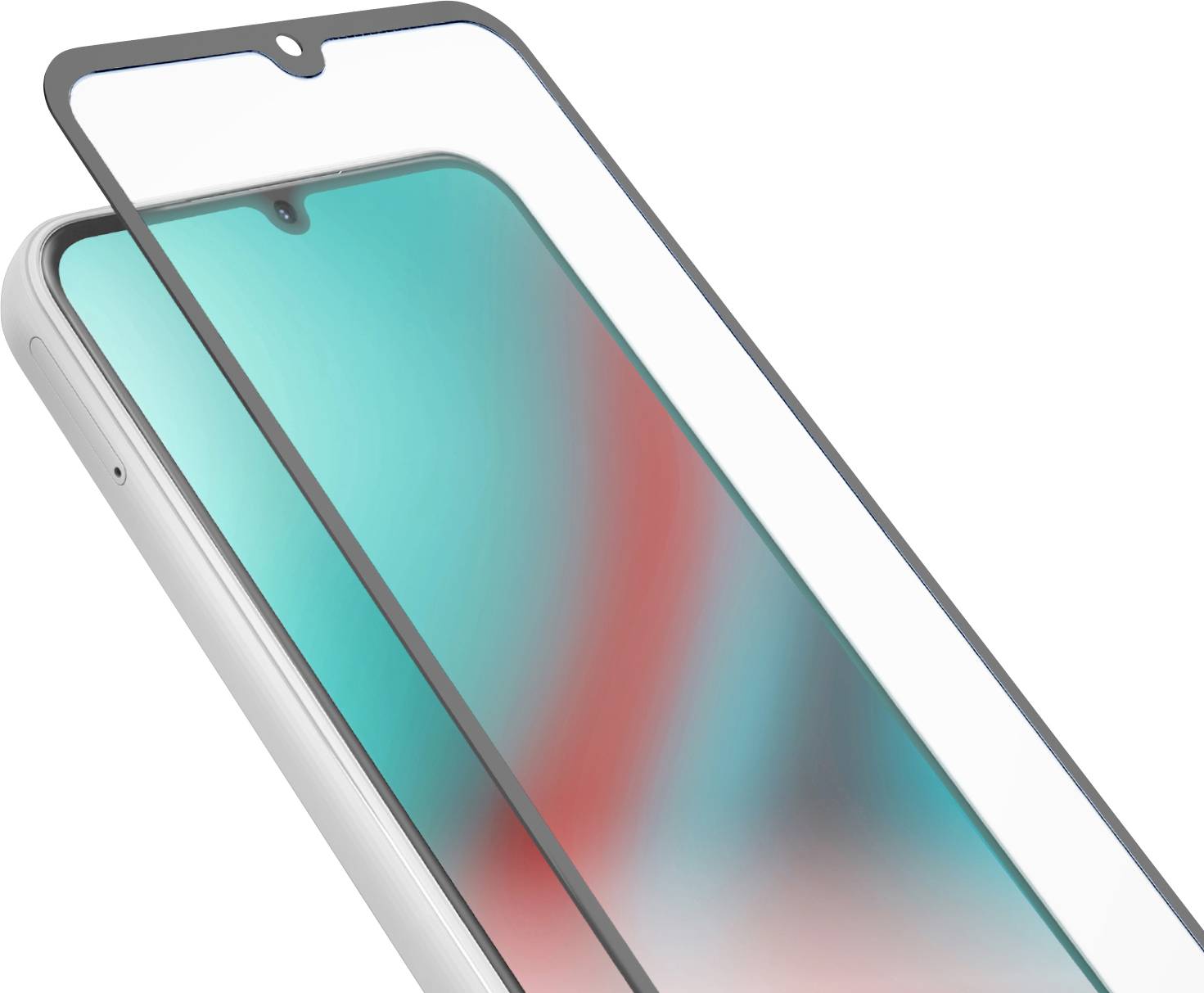 Ein blaues Smartphone-Schutztaschen mit drei Kameralinsen-Öffnungen auf der Rückseite, das ein elegantes Design präsentiert.