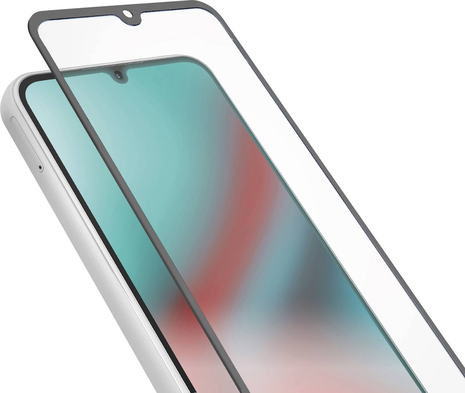 Eine durchsichtige Handyhülle wird auf ein Smartphone aufgelegt und zeigt die Kamera und das Rückdesign des Telefons.