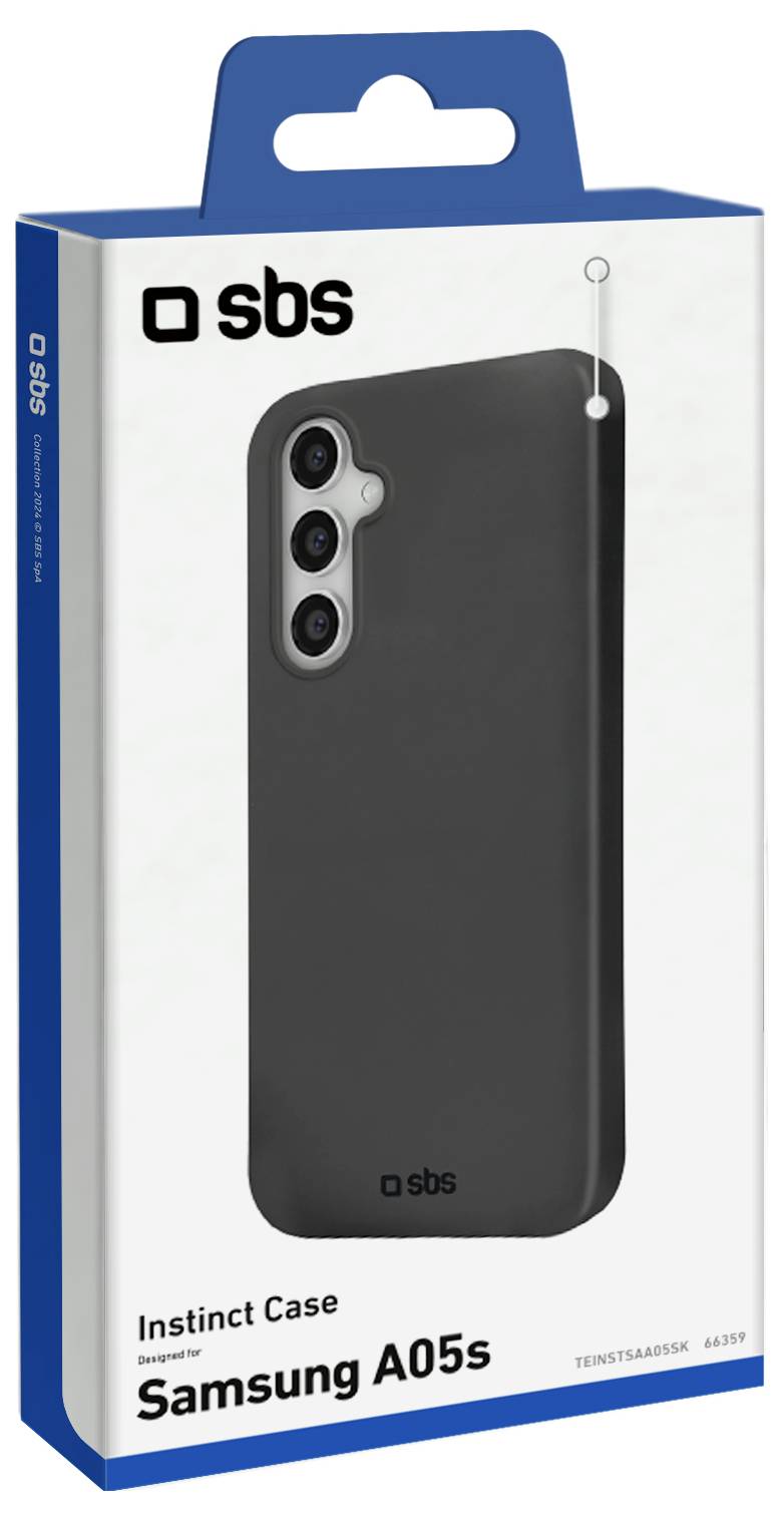 iPhone 16 Pro Instinct Case, blau. Robuster Schutz mit präzisen Ausschnitten für Tasten und Kamera. Marke: SBS.