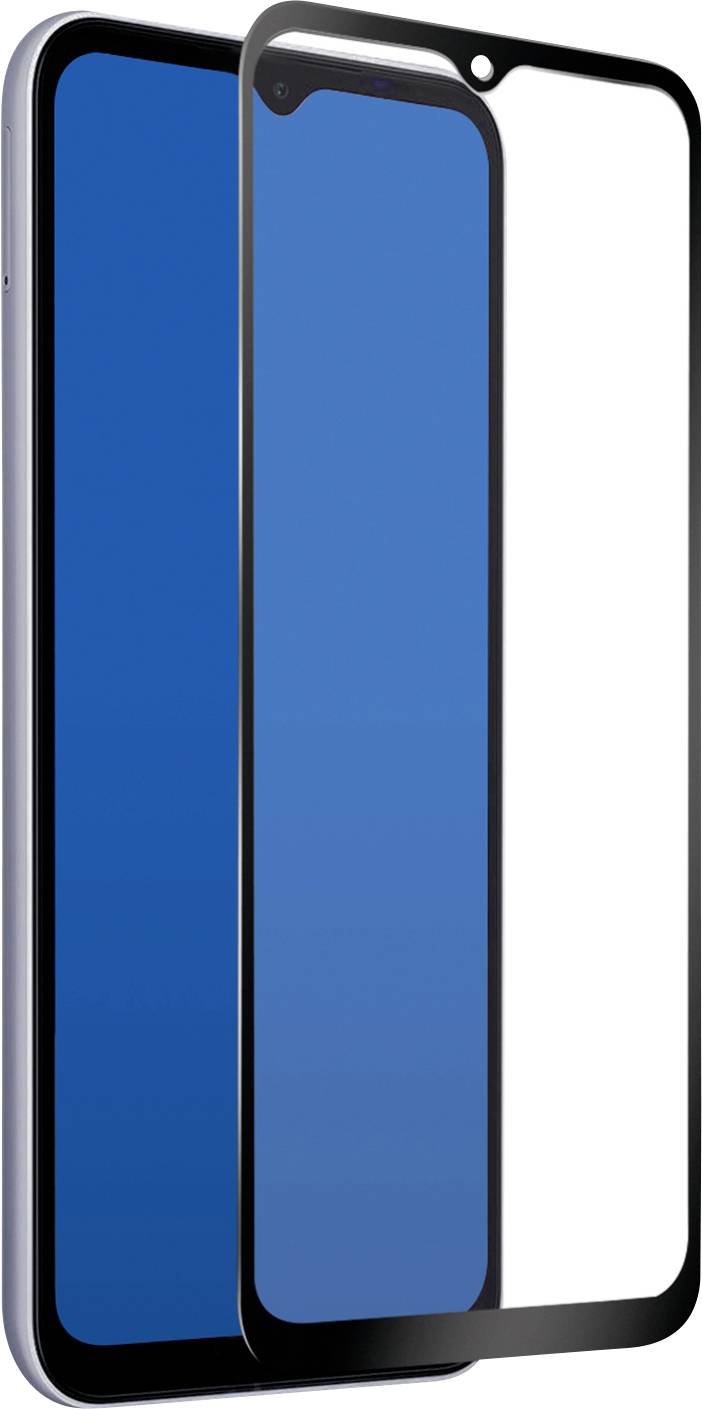 Blaue Handyhülle bedeckt teilweise ein graues Smartphone und gibt die hintere Dual-Kamera-Anordnung frei.
