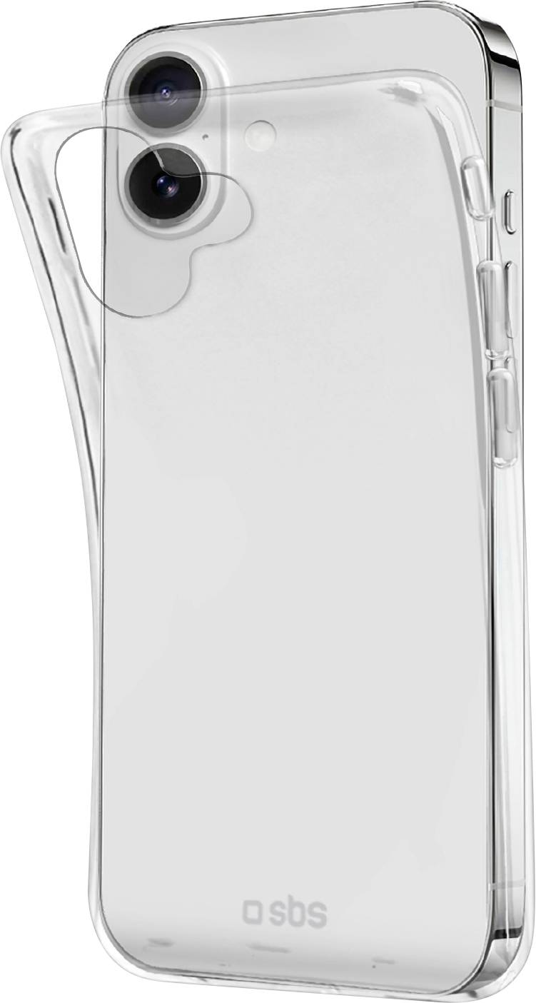 Transparente Handyhülle, die die Rückseite und die Seitenflächen abdeckt und zwei Kameraausschnitte auf der Rückseite eines Smartphones mit sichtbarem 