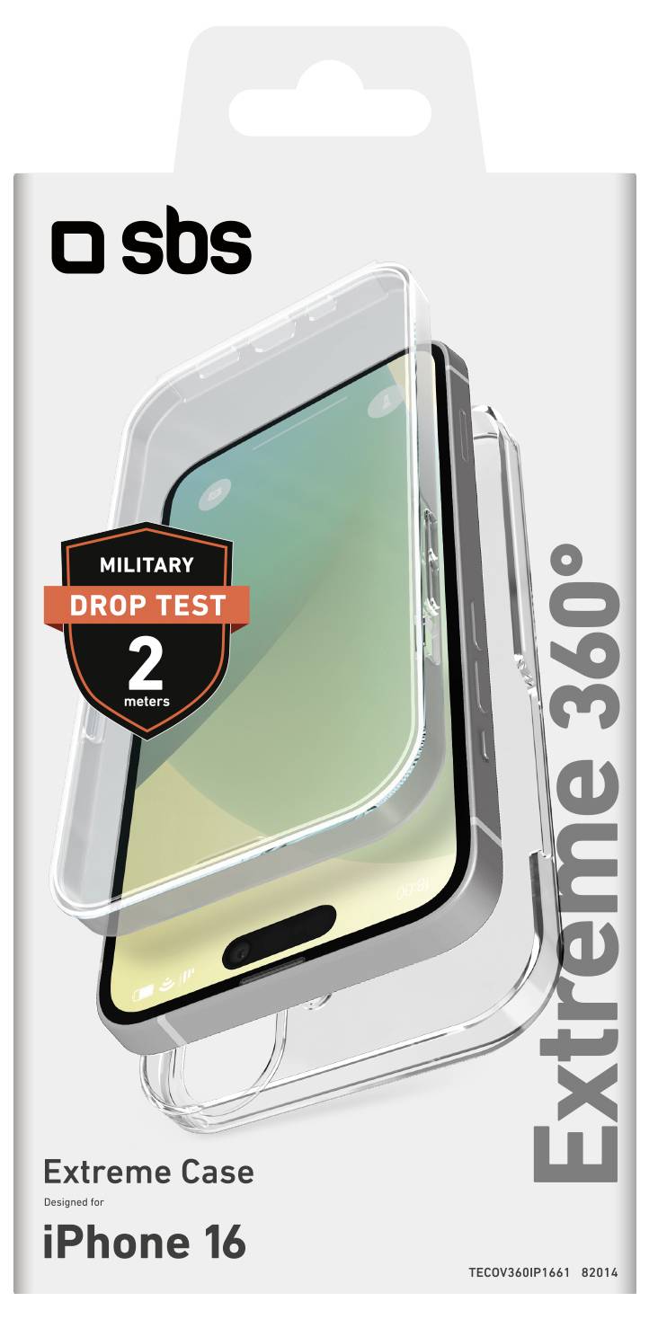 Sbs mobile Cover Apple iPhone 16 Transparent TECOV360IP1661