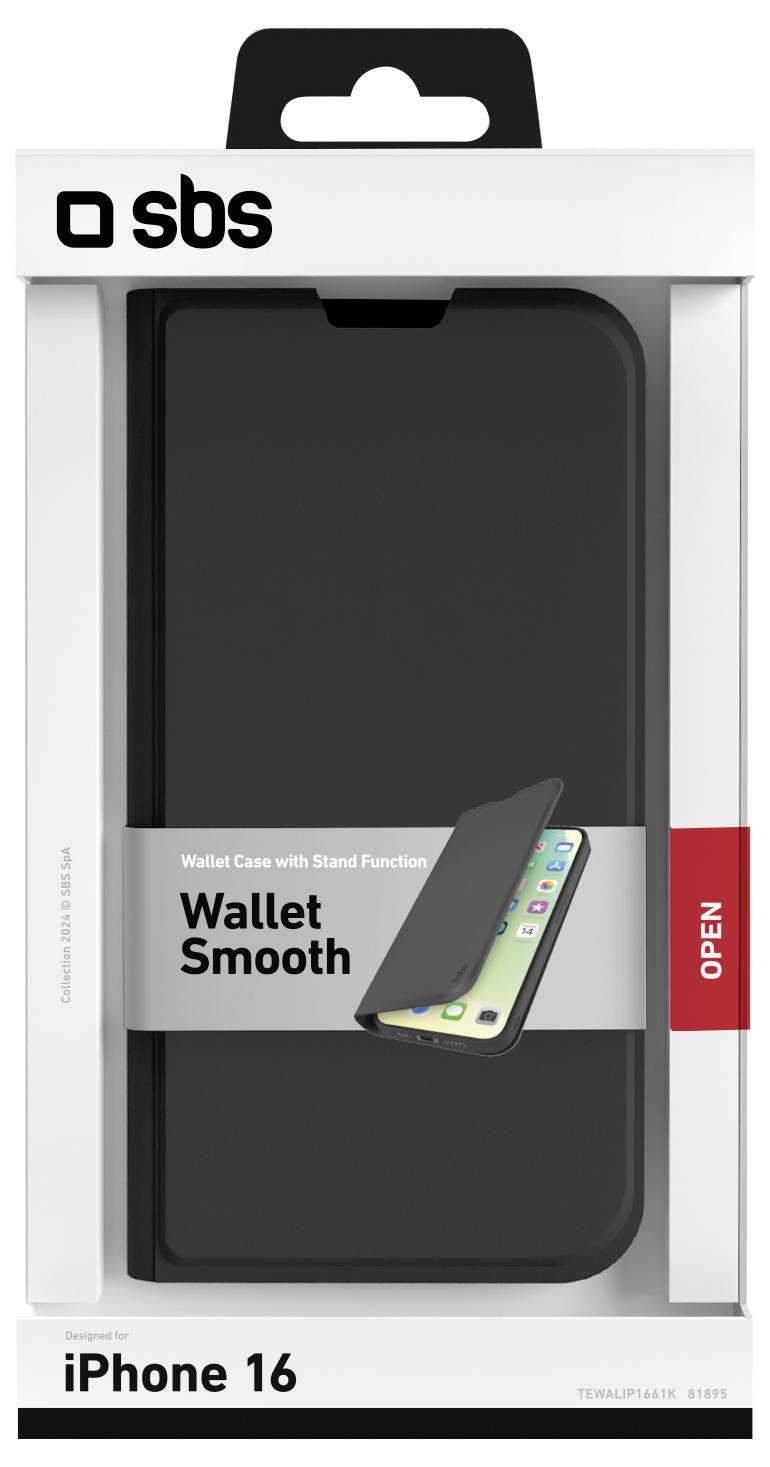 Schwarze Handyhülle „Wallet Smooth