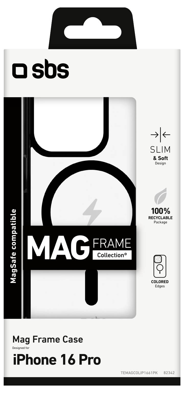 Sbs mobile Cover Apple iPhone 16 Pro Schwarz TEMAGCOLIP1661PK