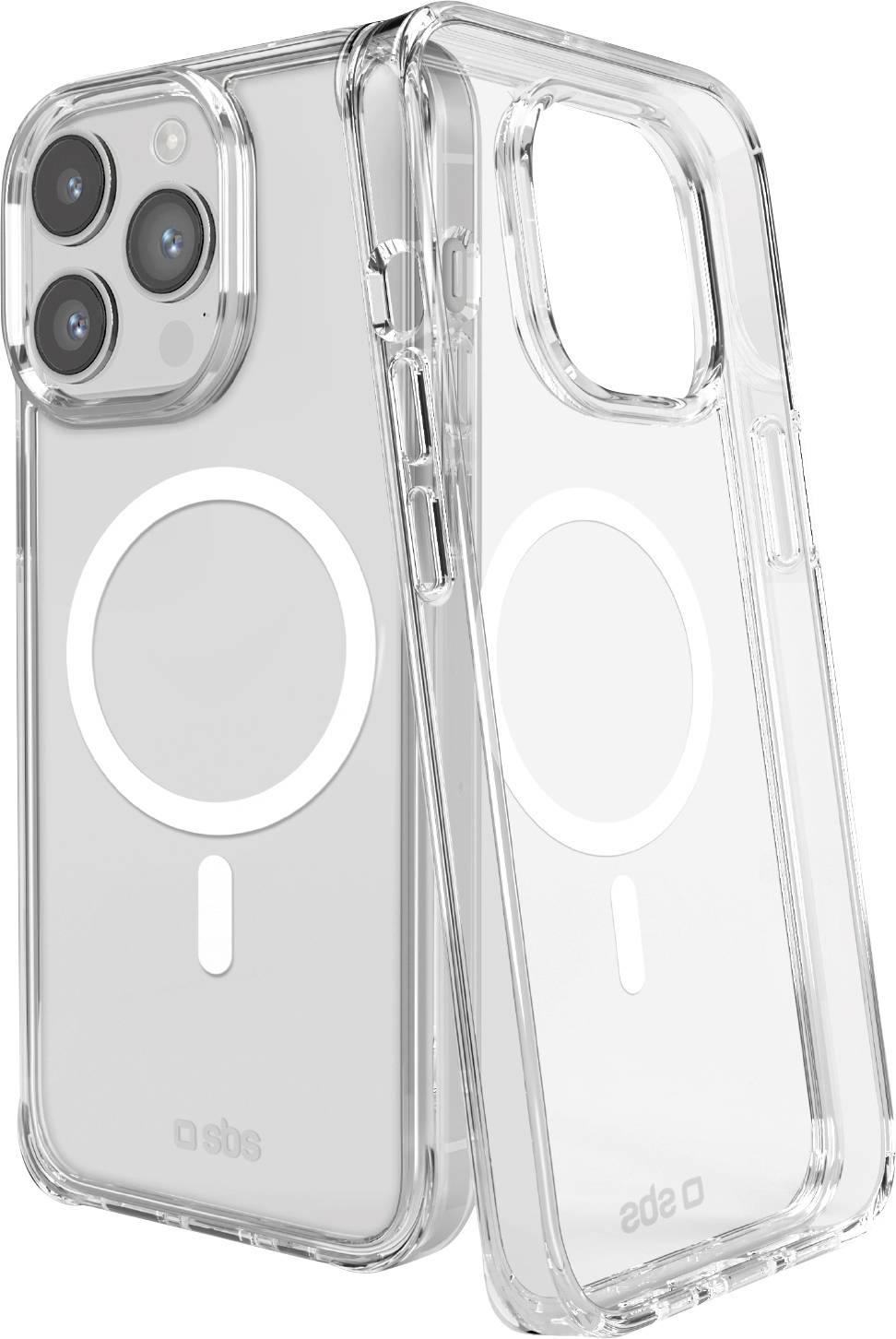 Transparente Handyhüllen mit MagSafe-Kompatibilität, mit präzisen Ausschnitten für Kameras und Anschlüsse, konzipiert für Schutz und einfache Handhabung.