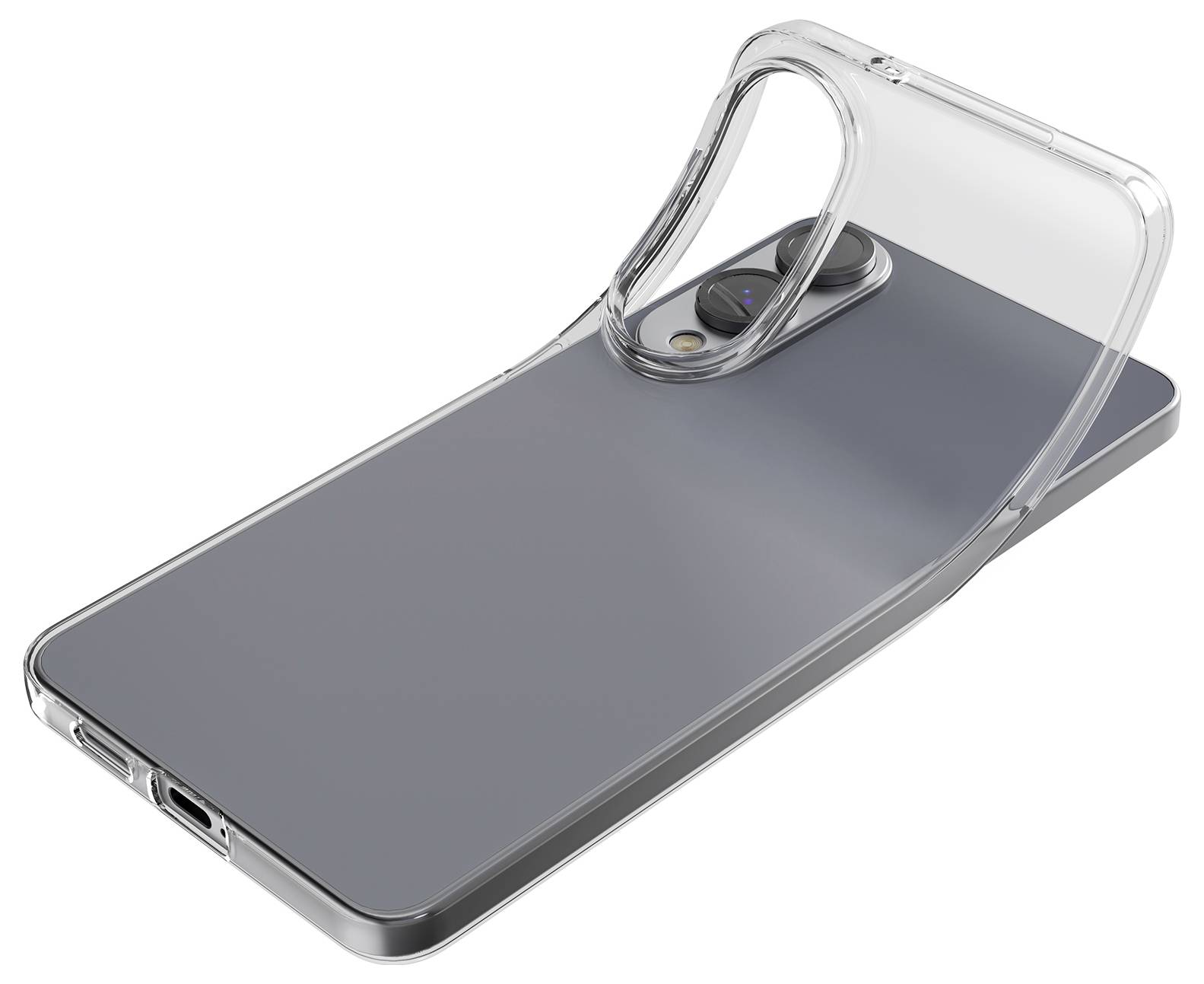Verpackung für SBS Light Mag Case, entworfen für iPhone 16 Plus. Bietet schlankes, weiches Design, durchsichtiges Material, 100% recycelbar und kompatibel mit kabelloses Laden.