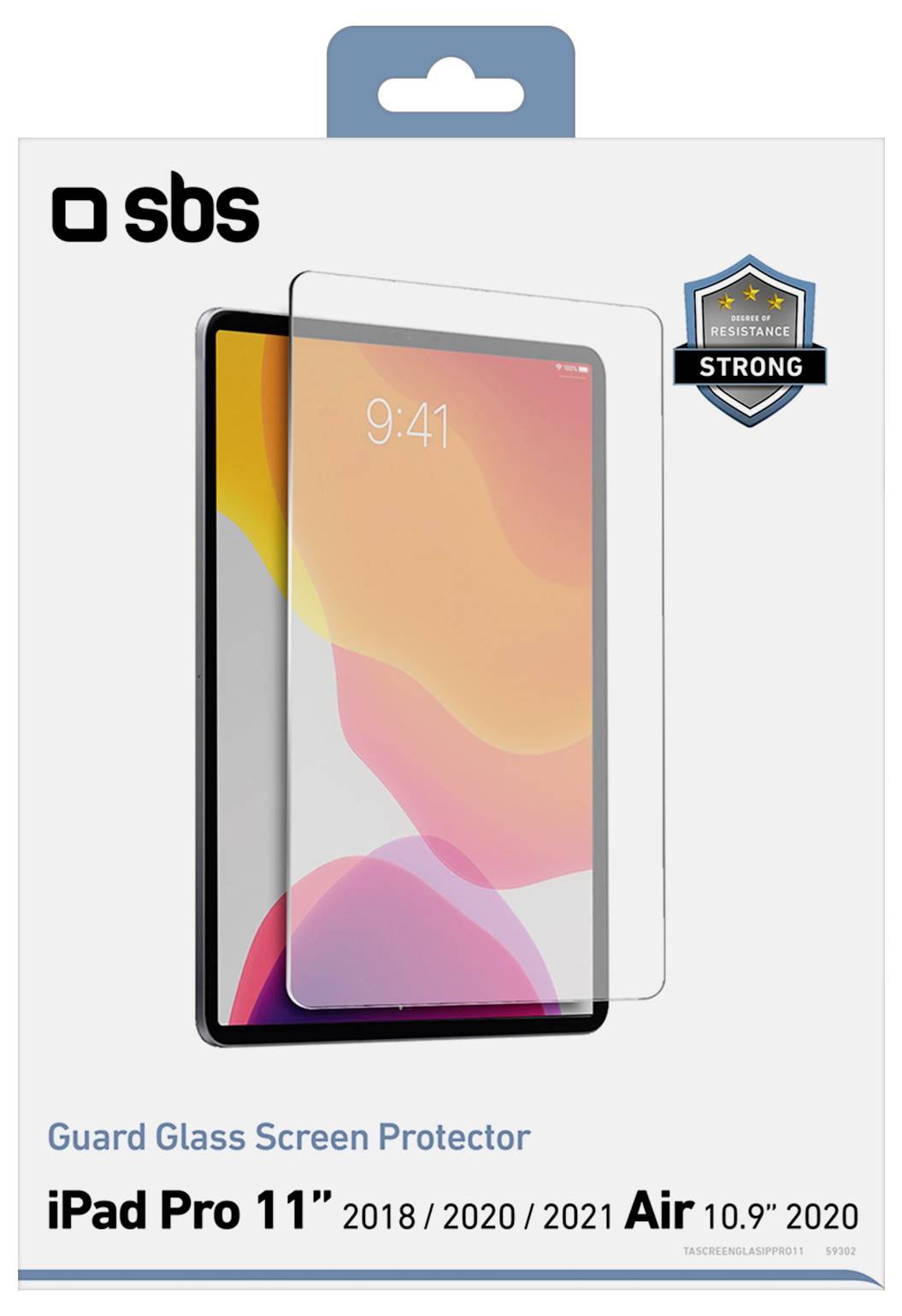 Ein Smartphone mit schlankem schwarzem Design und einer klaren Displayschutzfolie an der Vorderseite, das ein futuristisches Display mit geschwungenen Linien zeigt.