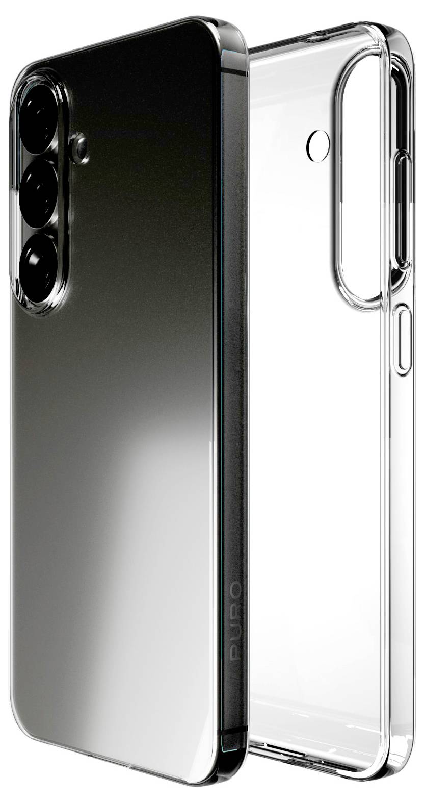 Smartphone mit einem gewölbten Displayschutz oben drauf, das Schutz und Passform hervorhebt.