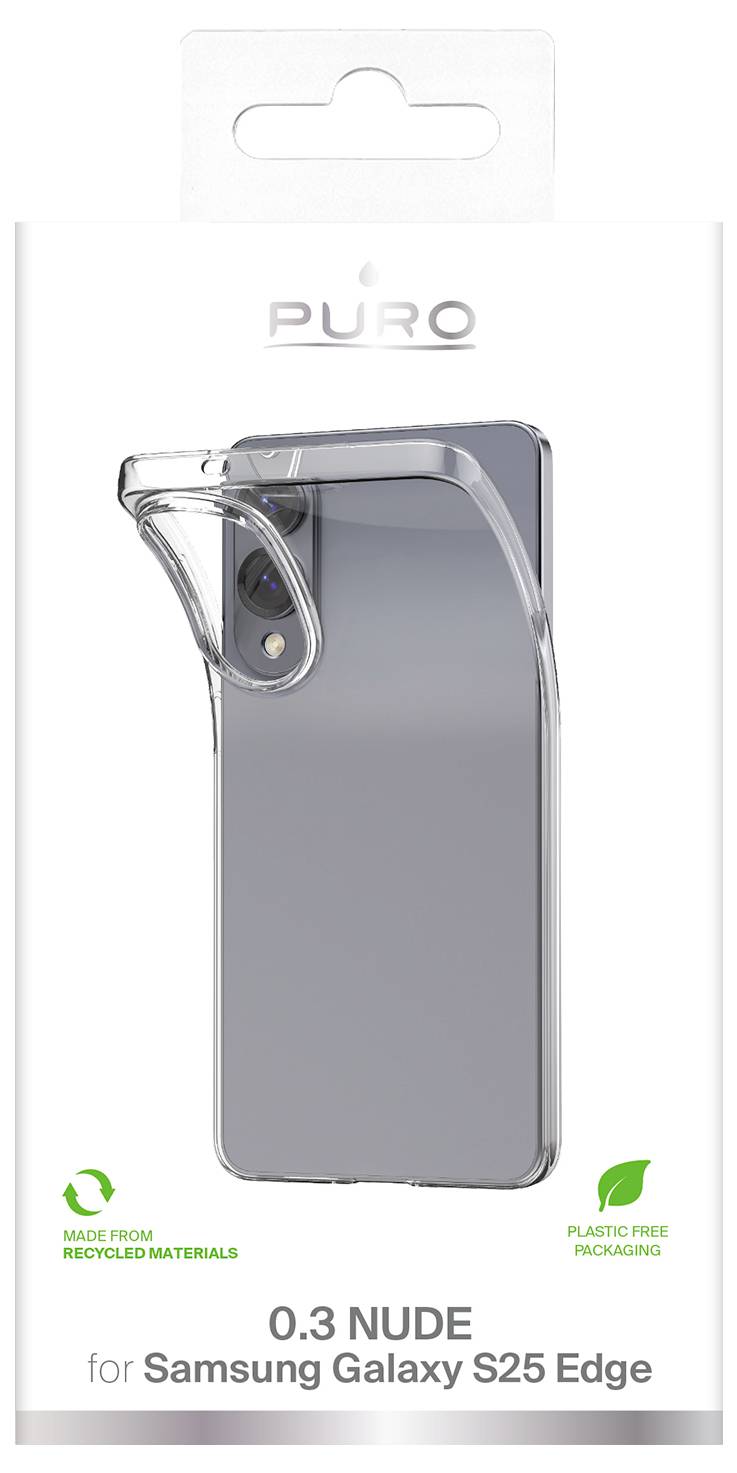 Ein schwarzes Handyschutzhülle mit einem MagSafe-kompatiblen Kreisdesign, mit der Aufschrift 'puro.com' in der Nähe der Kameraausschnitt.