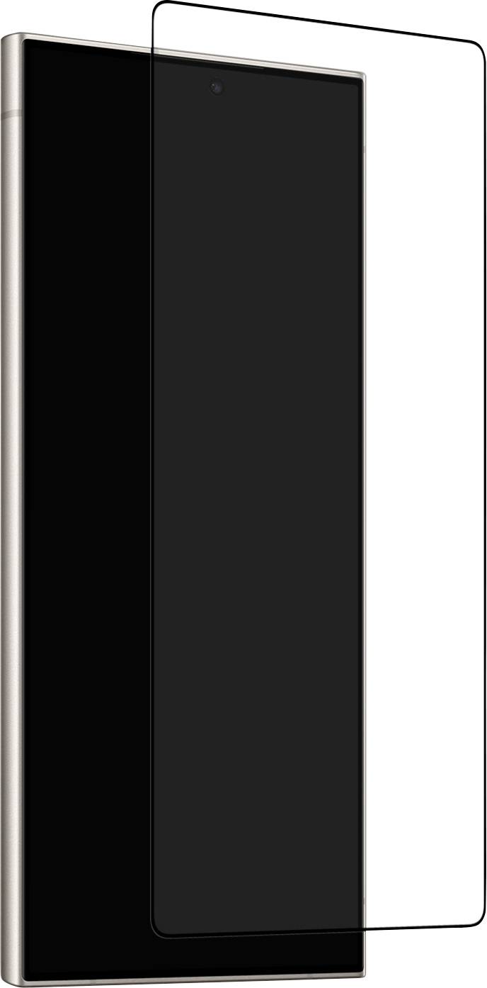 Ein Smartphone mit einer Displayschutzfolie-Überlagerung, die den Schutz des Displays hervorhebt.